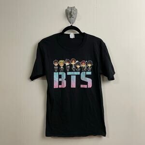 Port & Company BTS Small short sleeve T-shirt black band K-Pop casual fandom